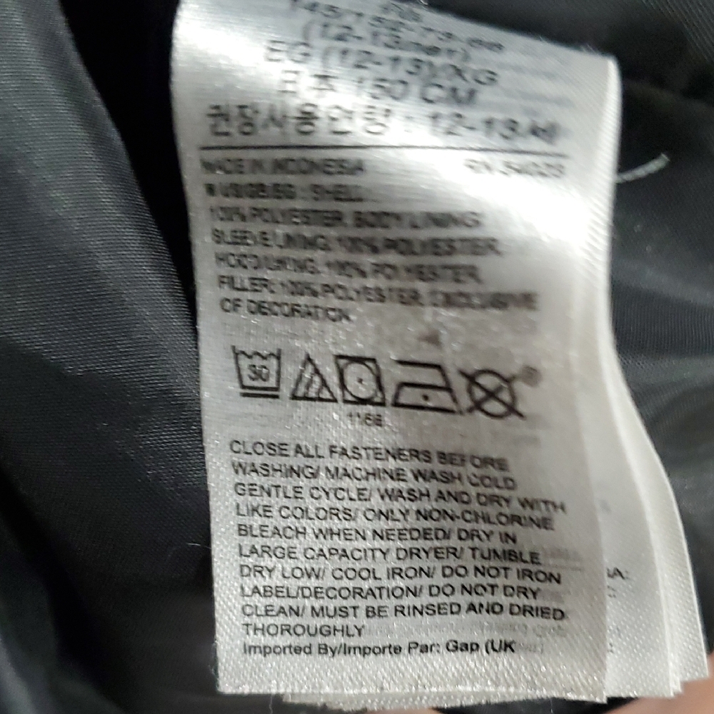 GAP Kids Black Hooded Puffer Jacket - Picture 15 of 15